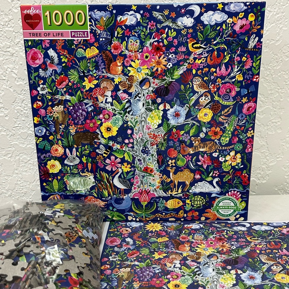 eeBoo 1000-Piece Tree of Life Jigsaw Puzzle - Multicolor - Picture 4 of 4